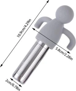 Theemannetjes - Theefilter Voor Losse Thee - Thee Infuser - Thee Zeef - Siliconen - Vaatwasserbestendig - Grijs - 2stuks -LAVAZZA Winkel 1006x1200 2