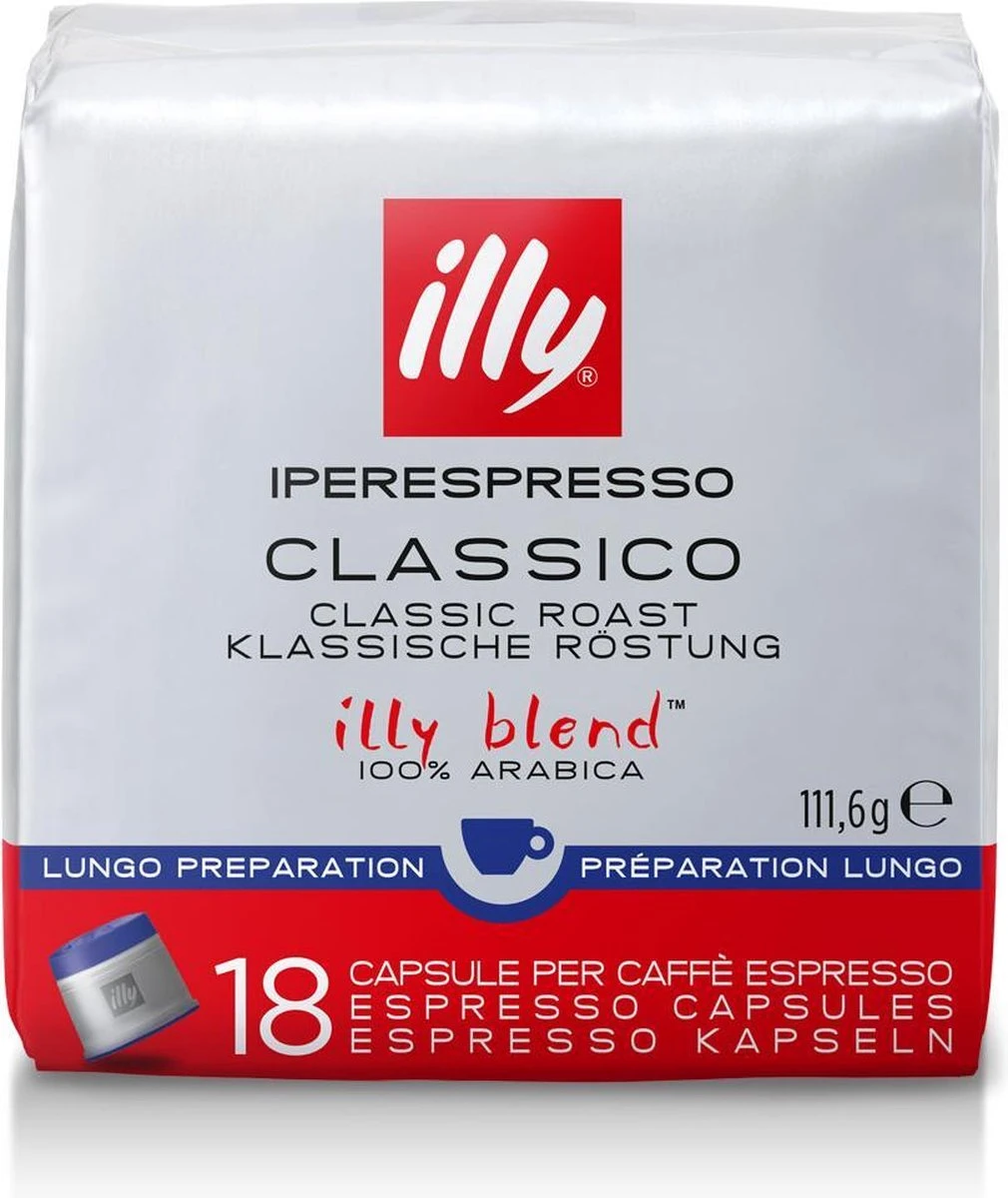 illy - Iperespresso koffie home classico Lungo 6 x 18 capsules Illy - Iperespresso Koffie Home Classico Lungo 6 X 18 Capsules -LAVAZZA Winkel 1010x1200 1