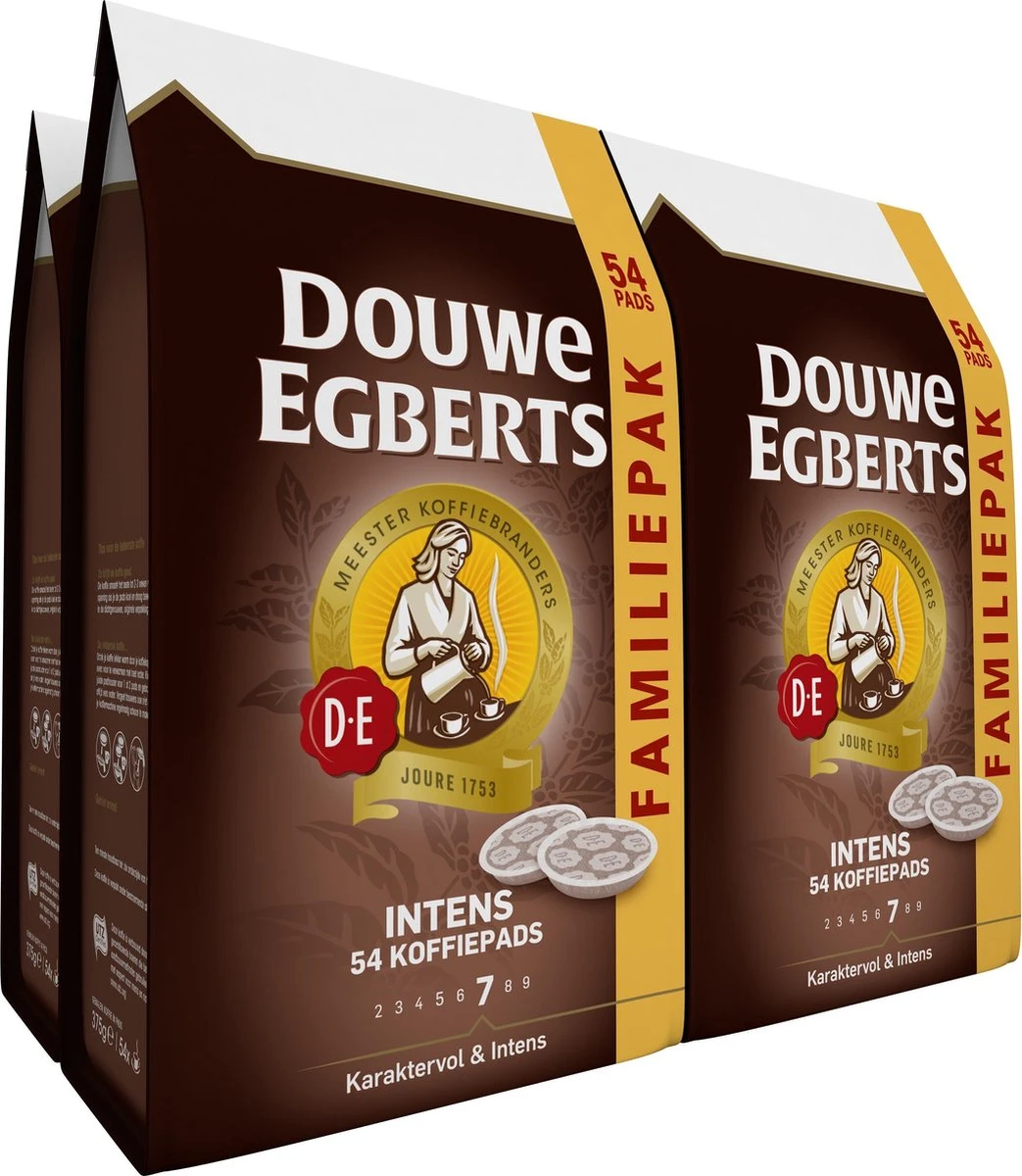 Douwe Egberts Intens Koffiepads - 4 x 54 pads Douwe Egberts Intens Koffiepads - 4 X 54 Pads -LAVAZZA Winkel 1043x1200 3