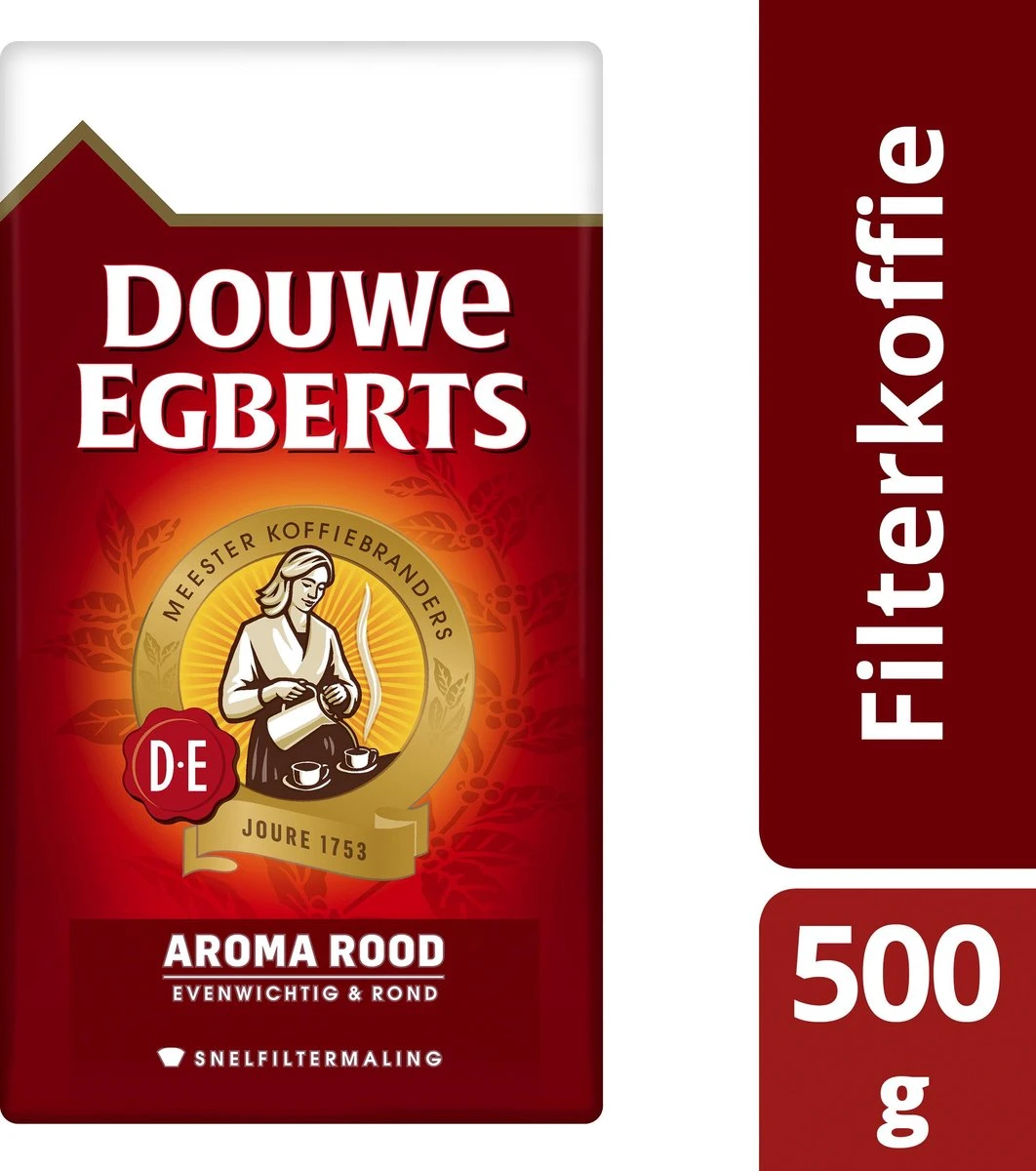 Douwe Egberts - Aroma rood snelfilter - 500g Douwe Egberts - Aroma Rood Snelfilter - 500g -LAVAZZA Winkel