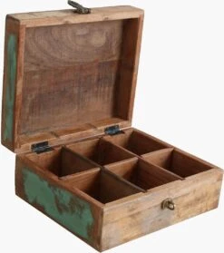 Raw Materials Scrapwood Theedoos – 6 Vakken – Gerecycled Hout -LAVAZZA Winkel 1063x1200 2