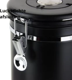 Castagnola Koffie Bewaarbus - Luchtdicht Met CO2 Uitlaat - Voor 600 Gram Koffiebonen - Koffieblik Matzwart Voorraadbussen - Voorraadbus - 1.8L -LAVAZZA Winkel 1077x1200 3