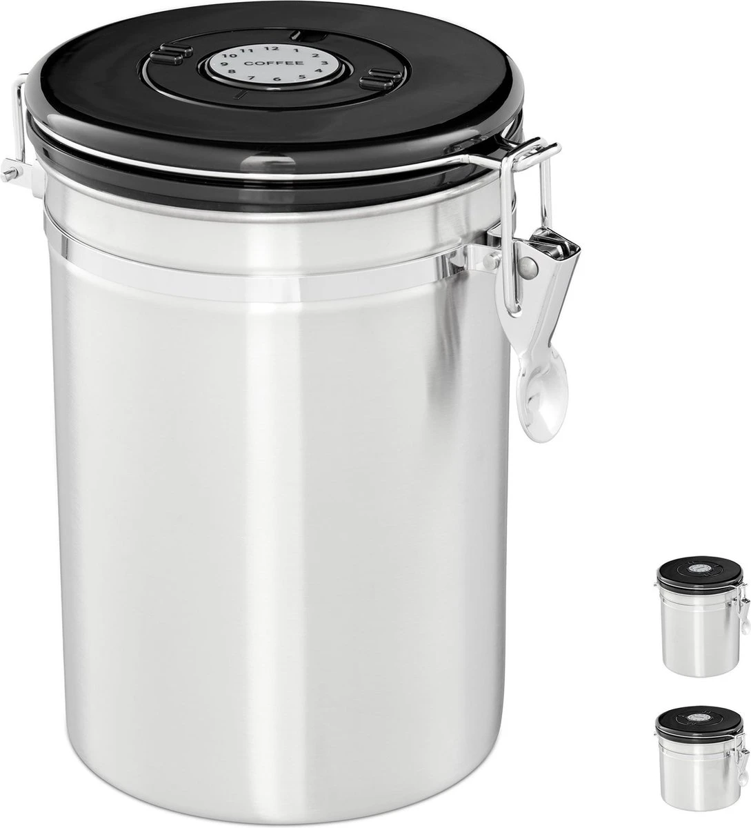 relaxdays voorraadbus koffie - koffieblik - luchtdicht - koffiebus - zilver - metaal Groot Relaxdays Voorraadbus Koffie - Koffieblik - Luchtdicht - Koffiebus - Zilver - Metaal Groot -LAVAZZA Winkel 1089x1200 4