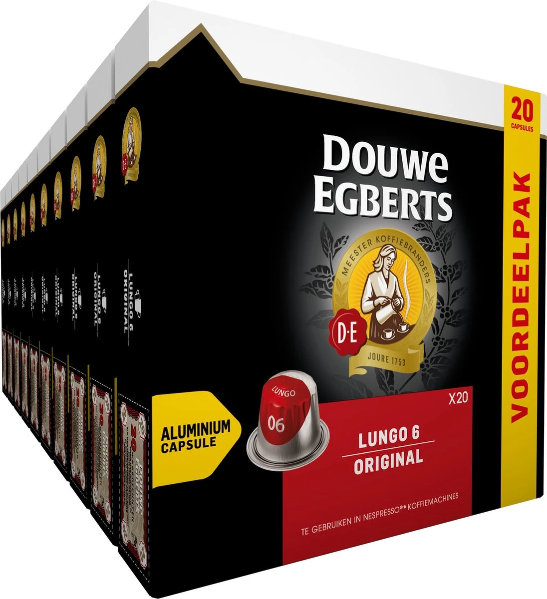 Douwe Egberts Lungo Original Koffiecups - Intensiteit 6/12 - 10 x 20 capsules Douwe Egberts Lungo Original Koffiecups - Intensiteit 6/12 - 10 X 20 Capsules -LAVAZZA Winkel 1096x1200 3