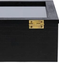 CasaLupo Theedoos Zwart 9-vaks - Met Fluweel - 23 X 23 Cm -LAVAZZA Winkel 1099x1200