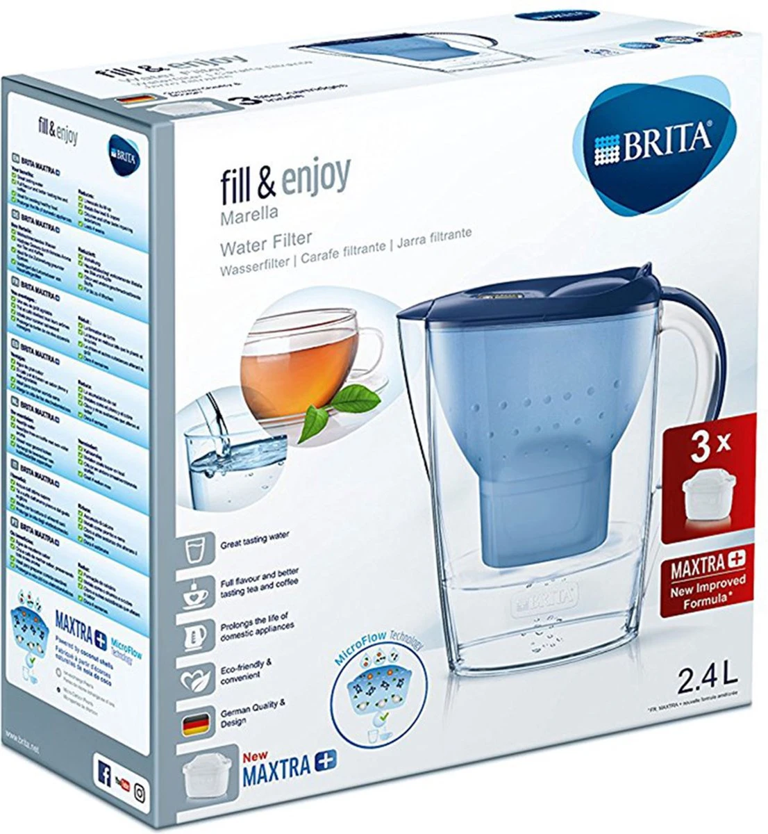 BRITA - Waterfilterkan Marella Cool - Blauw - 2,4L BRITA - Waterfilterkan Marella Cool - Blauw - 2,4L -LAVAZZA Winkel 1106x1200 2