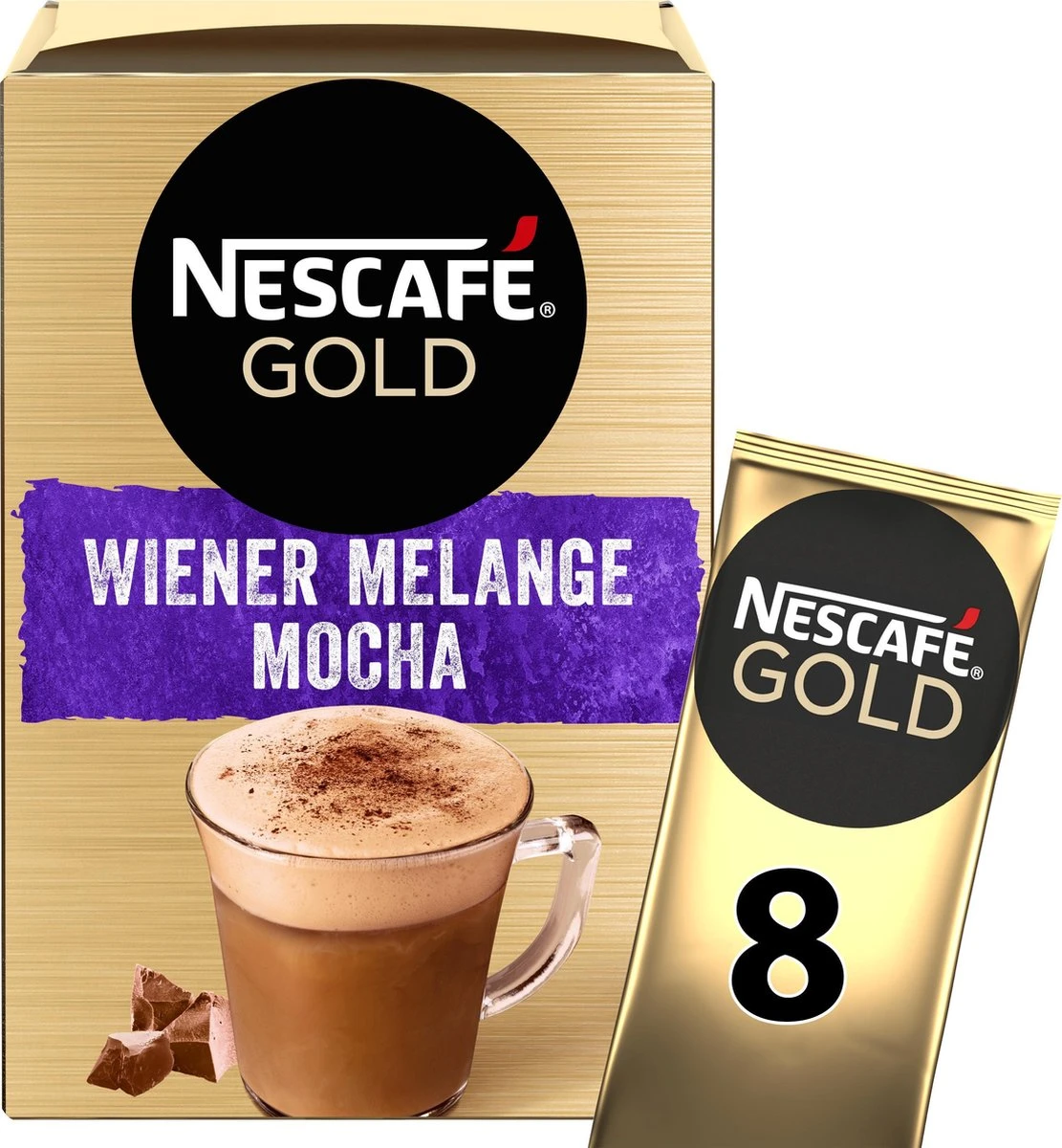 Nescafé Gold Wiener Melange Mocha oploskoffie - 6 doosjes à 8 zakjes Nescafé Gold Wiener Melange Mocha Oploskoffie - 6 Doosjes à 8 Zakjes -LAVAZZA Winkel 1111x1200 6