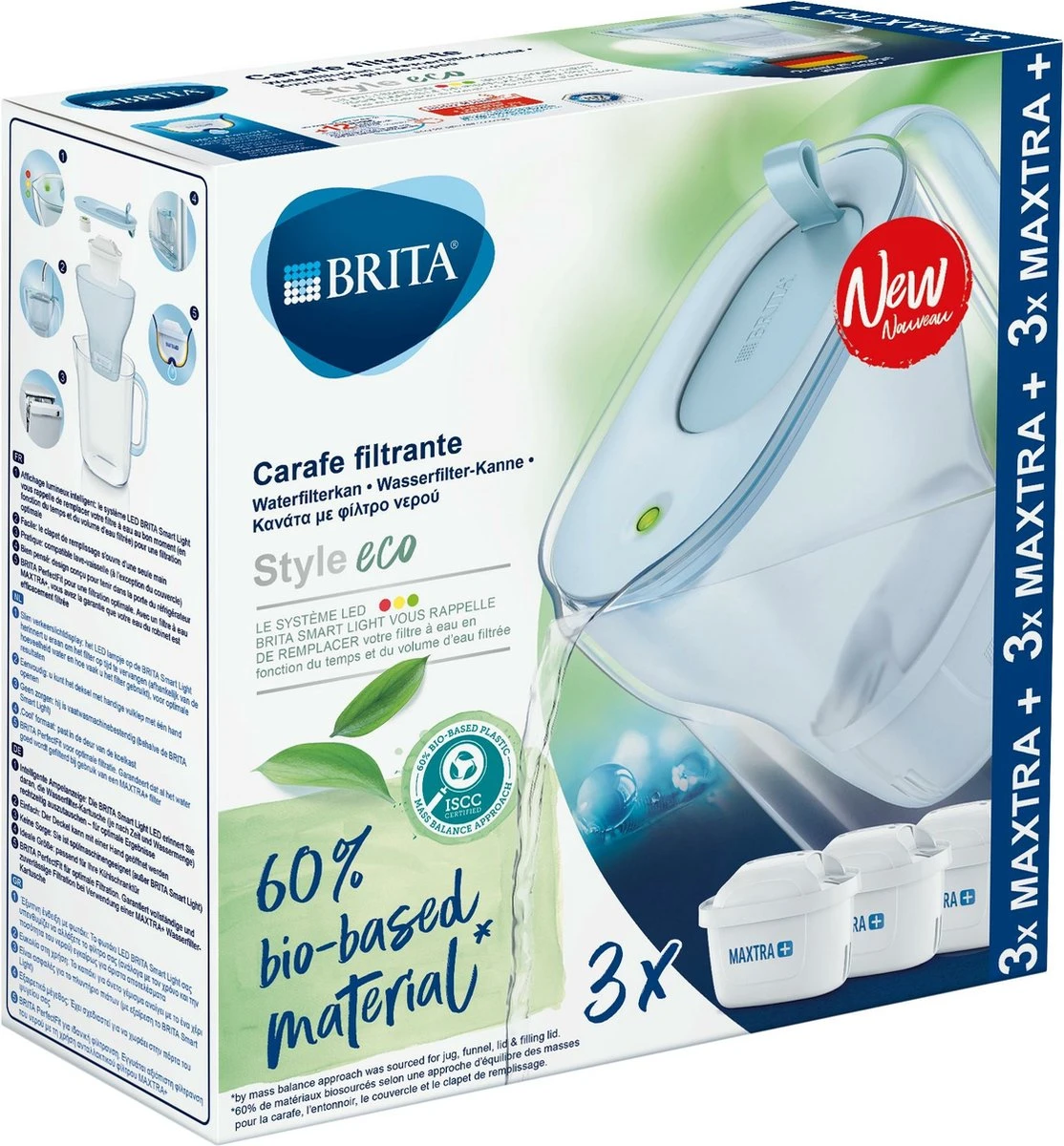 BRITA Waterfilterbundel Style eco Cool powder blue + 3 MAXTRA+ filterpatronen BRITA Waterfilterbundel Style Eco Cool Powder Blue + 3 MAXTRA+ Filterpatronen -LAVAZZA Winkel 1114x1200 4