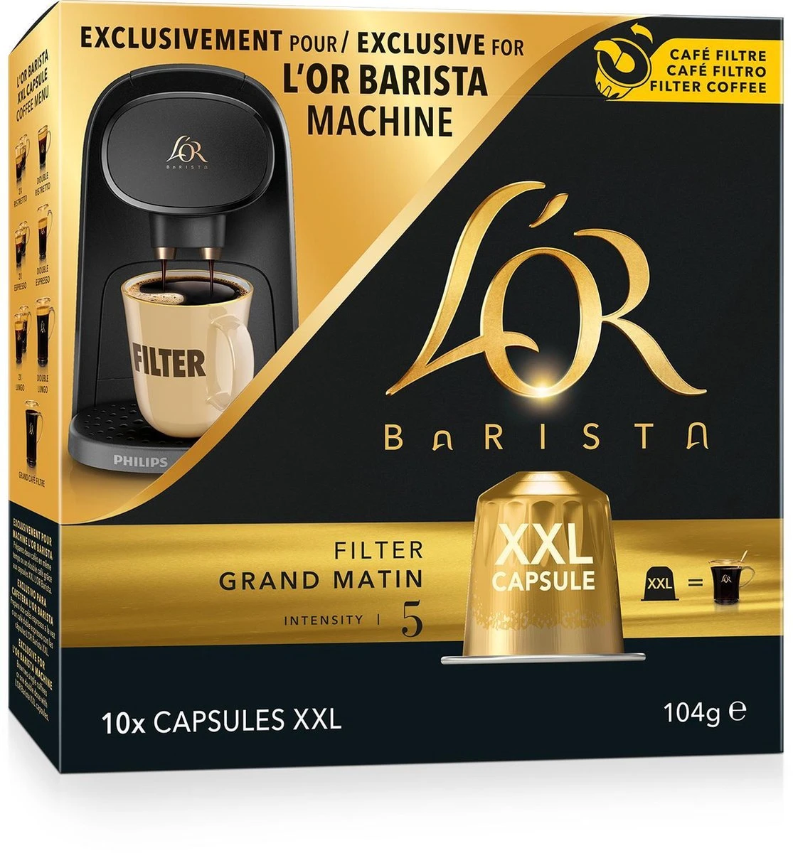 L'OR BARISTA XXL Filter Grand Matin (5) - 5 x 10 Koffiecups L'OR BARISTA XXL Filter Grand Matin (5) - 5 X 10 Koffiecups -LAVAZZA Winkel 1115x1200 8