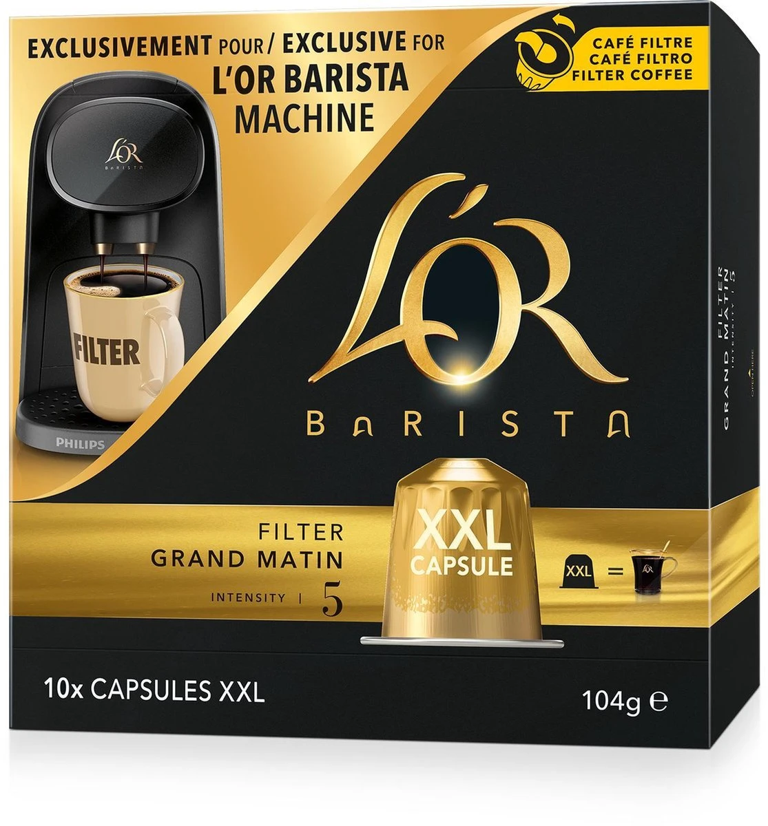 L'OR BARISTA XXL Filter Grand Matin (5) - 5 x 10 Koffiecups L'OR BARISTA XXL Filter Grand Matin (5) - 5 X 10 Koffiecups -LAVAZZA Winkel 1115x1200 9