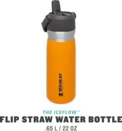 Stanley The IceFlow™ Flip Straw Water Bottle 0,65L - Thermosfles - Saffron -LAVAZZA Winkel 1120x1200