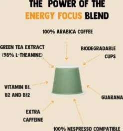 Cupplement Energy/Focus Blend Dark Roast Espresso - 10 Nespresso Koffiecups - Koffie Met Vitamines, Extra Cafeïne En Superfoods - Duurzame Biologische Afbreekbare Koffie Capsules 5 Cupplement Energy/Focus Blend Dark Roast Espresso - 10 Nespresso Koffiecups - Koffie Met Vitamines, Extra Cafeïne En Superfoods - Duurzame Biologische Afbreekbare Koffie Capsules -LAVAZZA Winkel 1125x1200 3