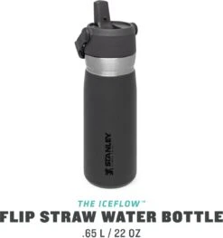 Stanley The IceFlow™ Flip Straw Water Bottle 0,65L - Thermosfles - Charcoal -LAVAZZA Winkel 1128x1200 1