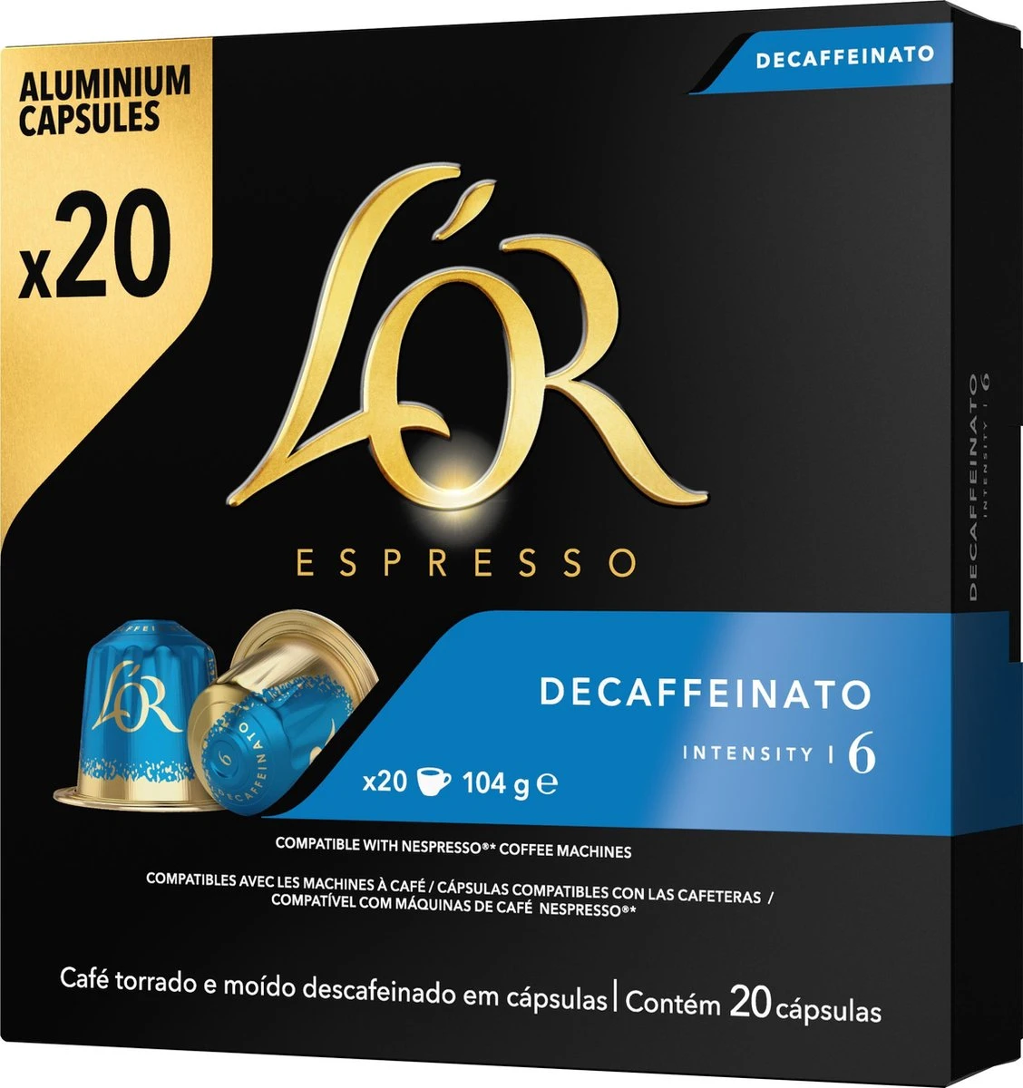 L'OR Espresso Decaffeinato (6) - 10 x 20 Koffiecups L'OR Espresso Decaffeinato (6) - 10 X 20 Koffiecups -LAVAZZA Winkel 1128x1200 4