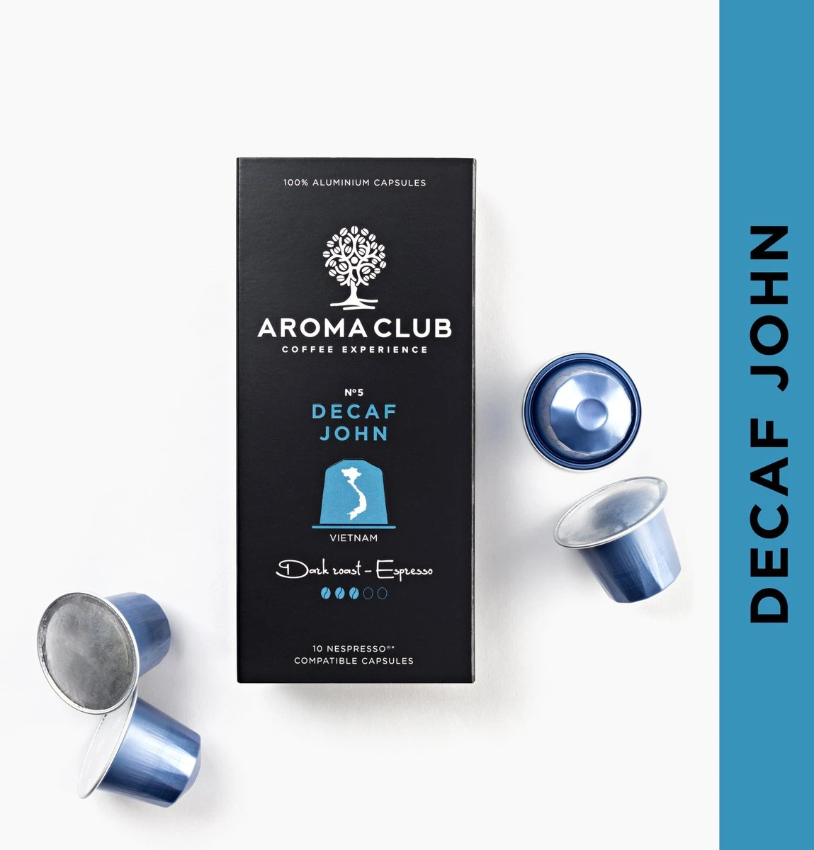 Aroma Club - Nespresso Compatible Capsules (120 st.) - No. 5 Decaf John - Intensiteit 3/5 - Decaf - 100% Aluminium Koffiecups Aroma Club - Nespresso Compatible Capsules (120 St.) - No. 5 Decaf John - Intensiteit 3/5 - Decaf - 100% Aluminium Koffiecups -LAVAZZA Winkel 1149x1200 1