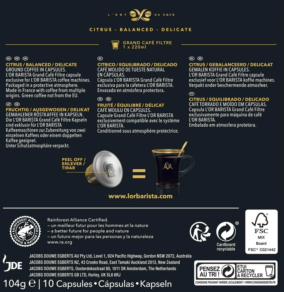 L'OR BARISTA XXL Filter Grand Matin (5) - 5 x 10 Koffiecups L'OR BARISTA XXL Filter Grand Matin (5) - 5 X 10 Koffiecups -LAVAZZA Winkel 1168x1200 3