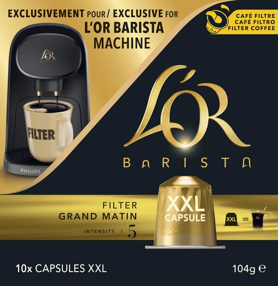 L'OR BARISTA XXL Filter Grand Matin (5) - 5 x 10 Koffiecups L'OR BARISTA XXL Filter Grand Matin (5) - 5 X 10 Koffiecups -LAVAZZA Winkel 1169x1200 4