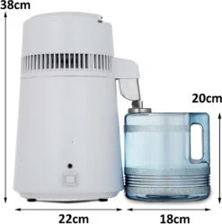 Vevor Destilleerapparaat- Destilleerketel - Water Destilleerder - 4L - Maak Zelf Gedestilleerd Water - Puur Water -LAVAZZA Winkel 1189x1200