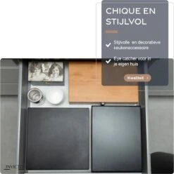 Invicto Products Theedoos 6 Vaks - Ruimte Voor 120 Theezakjes - Bamboe - Anti Slip En Anti Kras - Zwart -LAVAZZA Winkel 1197x1200 1