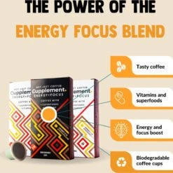 Cupplement Energy/Focus Blend Dark Roast Espresso - 10 Nespresso Koffiecups - Koffie Met Vitamines, Extra Cafeïne En Superfoods - Duurzame Biologische Afbreekbare Koffie Capsules 2 Cupplement Energy/Focus Blend Dark Roast Espresso - 10 Nespresso Koffiecups - Koffie Met Vitamines, Extra Cafeïne En Superfoods - Duurzame Biologische Afbreekbare Koffie Capsules -LAVAZZA Winkel 1198x1200 17