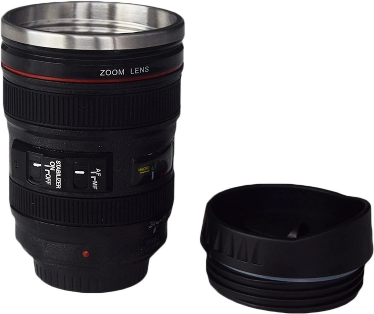 Camera Lens Mok 13,5x8cm thermosbeker Out Of The Blue Camera Lens Mok 13,5x8cm Thermosbeker -LAVAZZA Winkel