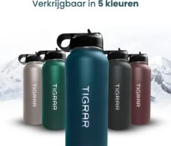 Tigrar - Waterfles - Drinkfles - Thermosfles 1 Liter Dubbelwandig - RVS - (Staal) Blauw - Incl. Extra Dop 3 Rietjes En Reiniger 5 Tigrar - Waterfles - Drinkfles - Thermosfles 1 Liter Dubbelwandig - RVS - (Staal) Blauw - Incl. Extra Dop 3 Rietjes En Reiniger -LAVAZZA Winkel 1200x1021 1