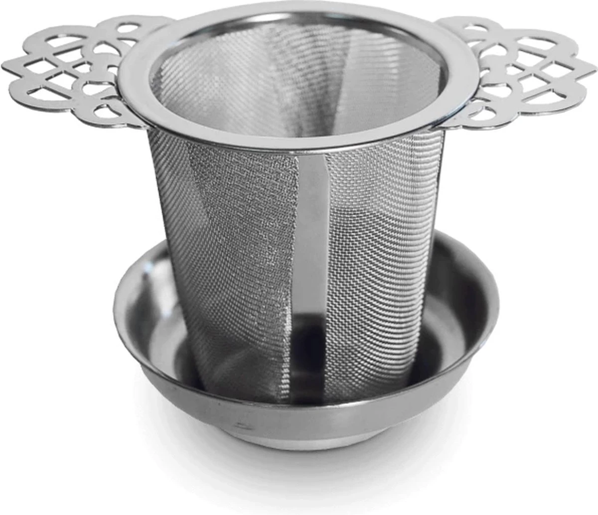 Theezeef - Theefilter - Voor losse thee - Met uitlekbakje - Horeca gebruik Theezeef - Theefilter - Voor Losse Thee - Met Uitlekbakje - Horeca Gebruik -LAVAZZA Winkel