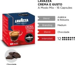 LAVAZZA A Modo Mio Crema E Gusto – 16 Cups 2 LAVAZZA A Modo Mio Crema E Gusto – 16 Cups -LAVAZZA Winkel 1200x1043 1