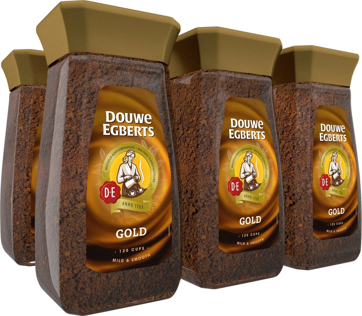 Douwe Egberts Gold Oploskoffie - 6 x pot van 200 gram Douwe Egberts Gold Oploskoffie - 6 X Pot Van 200 Gram -LAVAZZA Winkel 1200x1045 1