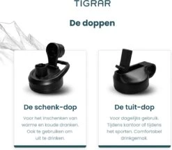 Tigrar - Waterfles - Drinkfles - Thermosfles 1 Liter Dubbelwandig - RVS - (Staal) Blauw - Incl. Extra Dop 3 Rietjes En Reiniger 8 Tigrar - Waterfles - Drinkfles - Thermosfles 1 Liter Dubbelwandig - RVS - (Staal) Blauw - Incl. Extra Dop 3 Rietjes En Reiniger -LAVAZZA Winkel 1200x1047 1