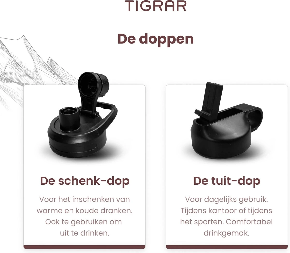 Tigrar - Waterfles met rietje - drinkfles 1 liter - Thermosfles - RVS - Rood - incl. extra dop, 3 rietjes en reiniger Tigrar - Waterfles Met Rietje - Drinkfles 1 Liter - Thermosfles - RVS - Rood - Incl. Extra Dop, 3 Rietjes En Reiniger -LAVAZZA Winkel