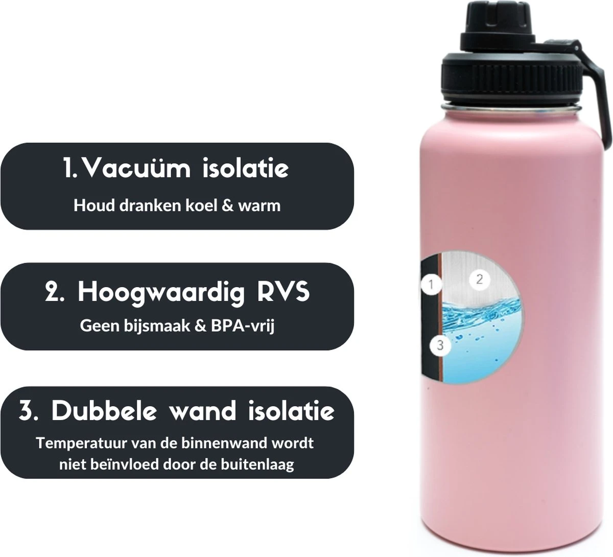 Thermosfles - Pastel Pink - 1 Liter - Extra Dop Met Rietje & Drinktuit - Thermosflessen - Isoleerfles - BPA vrij - Lekvrij - Thermosfles 1 liter - Isoleerfles 1 liter - Thermoskan - Isoleerbeker - Thermosbeker Thermosfles - Pastel Pink - 1 Liter - Extra Dop Met Rietje & Drinktuit - Thermosflessen - Isoleerfles - BPA Vrij - Lekvrij - Thermosfles 1 Liter - Isoleerfles 1 Liter - Thermoskan - Isoleerbeker - Thermosbeker -LAVAZZA Winkel