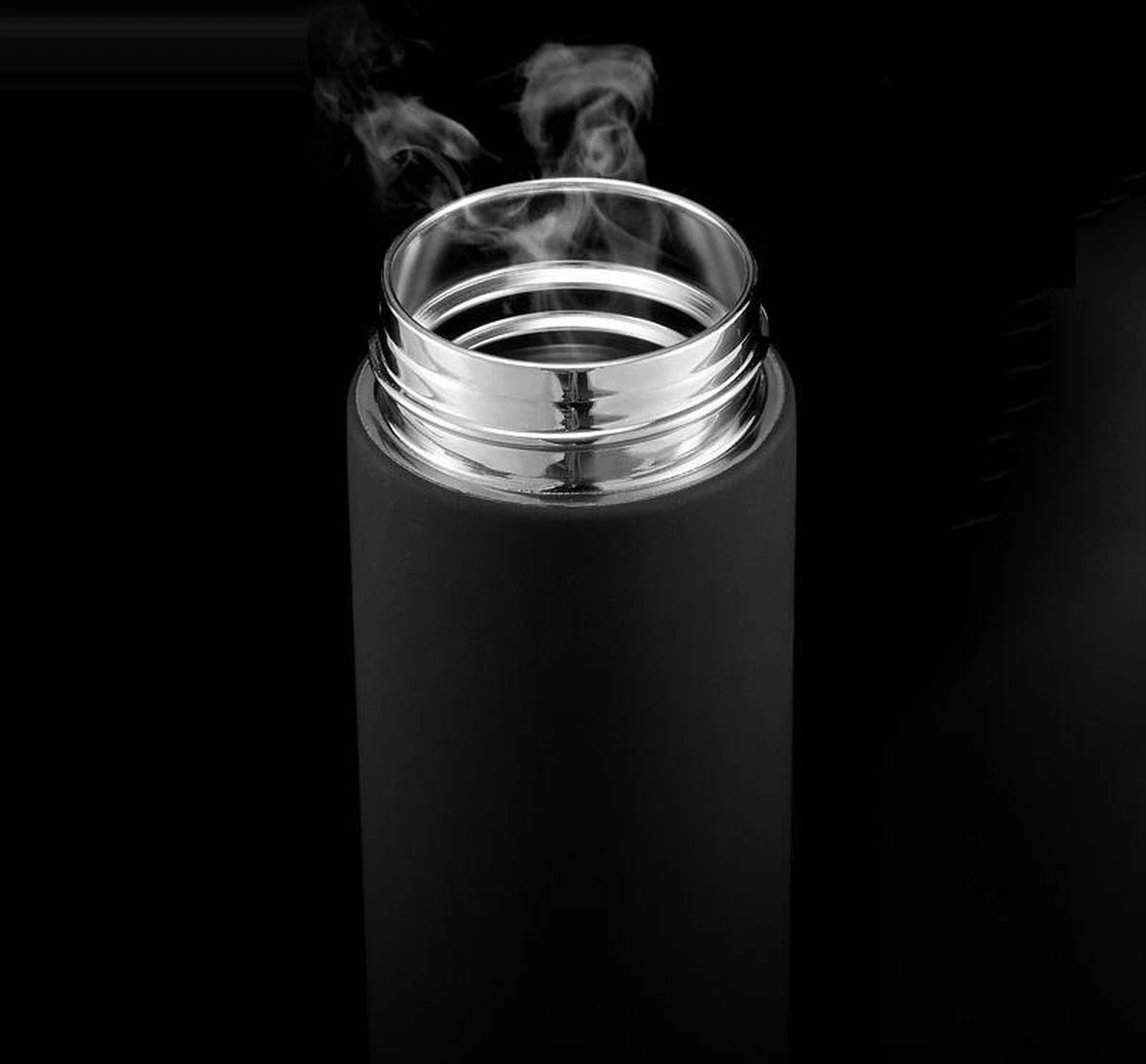 Thermosfles 500 ml - Met thee filter - Mat Zwart Thermosfles 500 Ml - Met Thee Filter - Mat Zwart -LAVAZZA Winkel 1200x1114 1