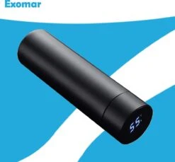Exomar® Slimme Thermosfles Met LCD Temperatuur Display - Curver Isolatiefles 500 ML - Matte Finish - Thermosbeker - Isoleerfles - Dubbelwandige Thermosfles - Thermoskan - Travel Mug - Bidon Drinkfles - Drinkflessen - RVS - Koffiebeker - Smart Thermos -LAVAZZA Winkel 1200x1114