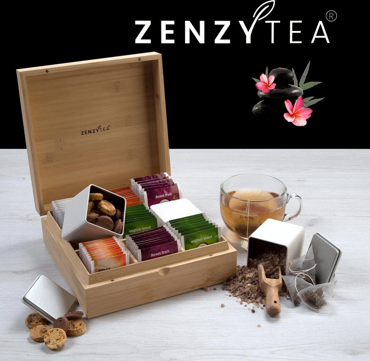 Theedoos van ZENZYTEA® - Bamboe - Theedoos 9 vaks - Inclusief 3 theeblikken voor losse thee - Geschikt voor Grote & Kleine theezakjes - Vierkant - Grote vakken - Luxe verpakking - Cadeau Theedoos Van ZENZYTEA® - Bamboe - Theedoos 9 Vaks - Inclusief 3 Theeblikken Voor Losse Thee - Geschikt Voor Grote & Kleine Theezakjes - Vierkant - Grote Vakken - Luxe Verpakking - Cadeau -LAVAZZA Winkel 1200x1169 3