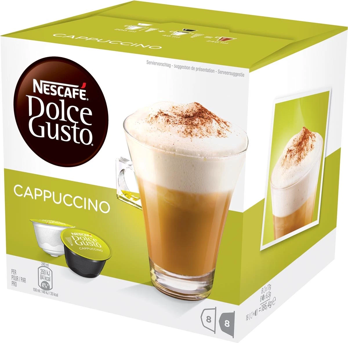 Nescafé Dolce Gusto koffiecapsules, Cappucino, pak van 16 stuks Nescafé Dolce Gusto Koffiecapsules, Cappucino, Pak Van 16 Stuks -LAVAZZA Winkel 1200x1183 1