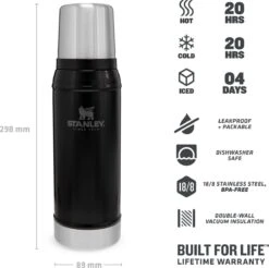 Stanley The Legendary Classic Bottle 0,75L - Thermosfles - Matte Black -LAVAZZA Winkel 1200x1196 1