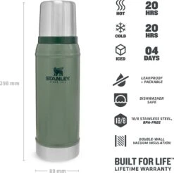 Stanley The Legendary Classic Bottle 0,75L - Thermosfles - Hammertone Green -LAVAZZA Winkel 1200x1196 2