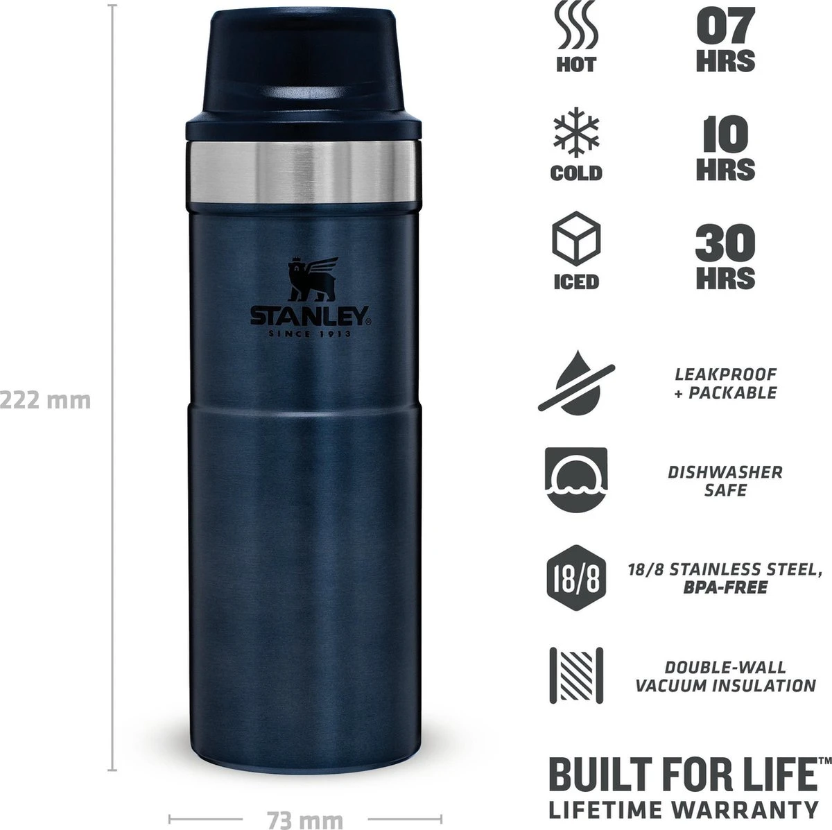 Stanley Trigger-Action Travel Mug 0.47L - thermosfles - Nightfall Stanley Trigger-Action Travel Mug 0.47L - Thermosfles - Nightfall -LAVAZZA Winkel