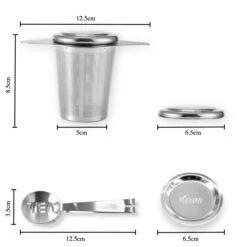 Theezeef Met Handvat Inclusief Lekplaatje En Kruiden Knijper - Thee Ei Voor Losse Thee - Theefilter Voor Losse Thee - Thee Infuser -LAVAZZA Winkel 1200x1198 16