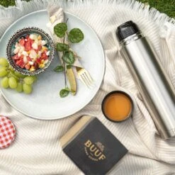 BUUF™️ Thermosfles 1 Liter - Isoleerfles - Thermosbeker - 24u/koud, 8u/warm - RVS - Zilver -LAVAZZA Winkel 1200x1200 185