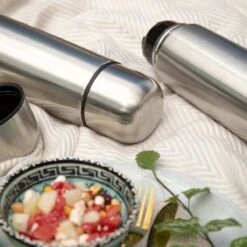 BUUF™️ Thermosfles 1 Liter - Isoleerfles - Thermosbeker - 24u/koud, 8u/warm - RVS - Zilver -LAVAZZA Winkel 1200x1200 187