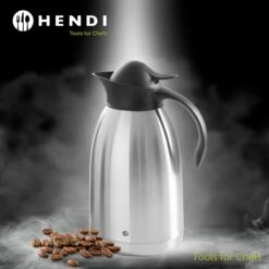 Hendi Thermoskan 2 Liter - Isoleerkan Met Drukknop - Zwart - Ø14,5x(H)26cm -LAVAZZA Winkel 1200x1200 398