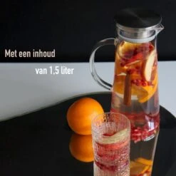 MÊZON® Schenkkan - Glazen Waterkan - Waterkaraf Voor Fruitwater - Multifunctionele Decanteer Karaf - Kan Met Deksel - 1.5L Capaciteit 4 MÊZON® Schenkkan - Glazen Waterkan - Waterkaraf Voor Fruitwater - Multifunctionele Decanteer Karaf - Kan Met Deksel - 1.5L Capaciteit -LAVAZZA Winkel 1200x1200 471
