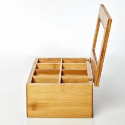 Lumaland Cuisine - Theedoos Van Bamboe - Theebox Met 8 Vakken - Duurzam Decoratief Materiaal - Ca. 28 X 16 X 9 Cm -LAVAZZA Winkel 1200x1200 502