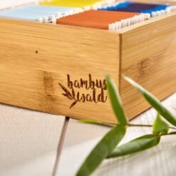 Bambuswald© Houten Theedoos Met 6 Vakken Gemaakt Van 100% Duurzame Bamboe -LAVAZZA Winkel 1200x1200 559