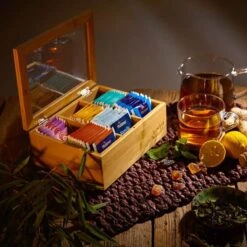 Bambuswald© Houten Theedoos Met 6 Vakken Gemaakt Van 100% Duurzame Bamboe -LAVAZZA Winkel 1200x1200 563