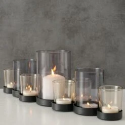 Theelichthouder Zwart Metaal / Glas. Set Van 9 -LAVAZZA Winkel 1200x1200 569