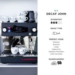 Aroma Club - Cafeïnevrije Koffiebonen 1KG - No. 5 Decaf John - Koffie Intensiteit 3/5 -LAVAZZA Winkel 1200x1200 814