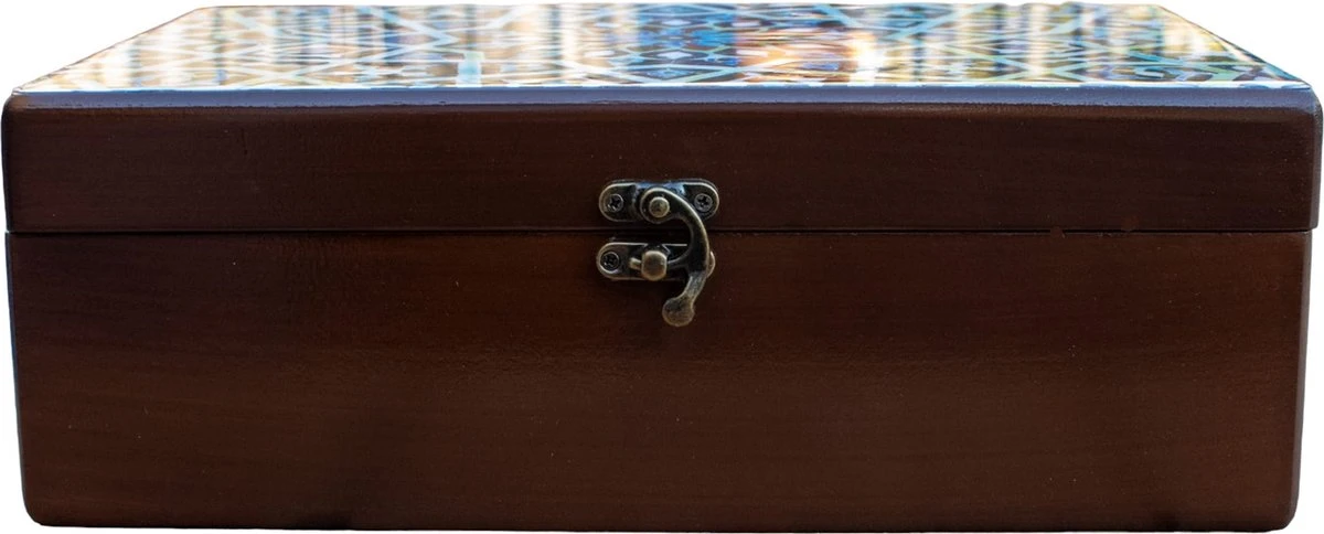 Perzische theedoos Dahlia 20x30cm- Perzisch patroon - houtwerk - Persis Treasures Perzische Theedoos Dahlia 20x30cm- Perzisch Patroon - Houtwerk - Persis Treasures -LAVAZZA Winkel